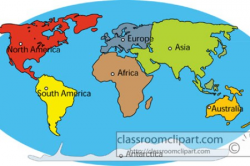 map with seven continents