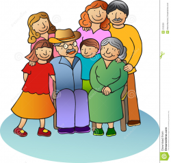 family clipart 4 people 2 daughters 7 | Clipart Station
