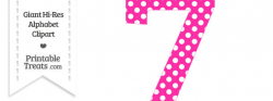 Pink Number 7 Clipart
