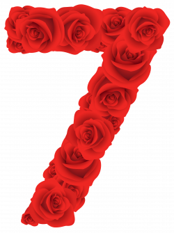 Red Roses Number Seven PNG Clipart Image | Gallery Yopriceville ...