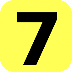 Yellow Rounded Number 7 Clip Art at Clker.com - vector clip art ...