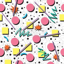 Clipart vectoriel : vector seamless 80s or 90s chaotic background ...