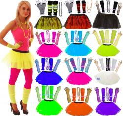 Neon tutu skirt set 80's fancy dress | Tutu, 80s party and Birthdays