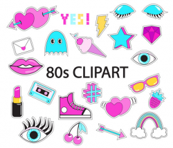80s Clipart Overlay 80s Vector 90s 80's Clipart 90s Clip
