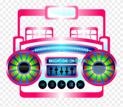 80s Boombox Clipart - Pop Music Clip Art - Png Download ...