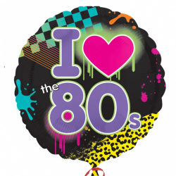 1980s Party Decorations Disco Music Party Balloons I Heart Love the ...