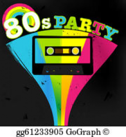 80S Party Clip Art - Royalty Free - GoGraph