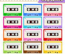 Cassette tape clipart, 6 PDF files, PNG upon request, 300 dpi ...