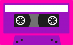 Pink and Purple Cassette Tape This would be fun in so many colors ...