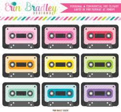 80% OFF SALE Cassette Tape Clipart Set 80's Music Clip Art Graphics ...