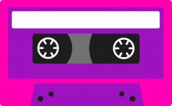 Neon Cassette Tape Clipart