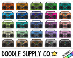 Boombox clipart | Etsy