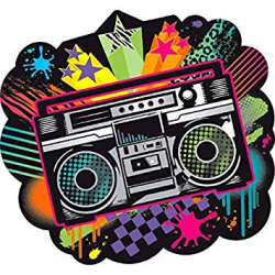 Amazon.com: Amscan Totally 80's Party Old School Stereo Large Cutout ...