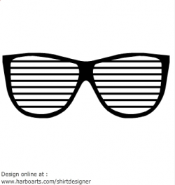 80s Style Sunglasses Clipart