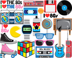 I Love The 80s v2- Digital Clipart, Clip Art Graphics, Personal Use ...
