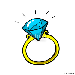 Diamond ring vector patch badge, sticker, pin isolated on white ...