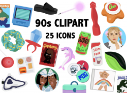 90'S ERA CLIPART 90s clip art icons for 90's Party