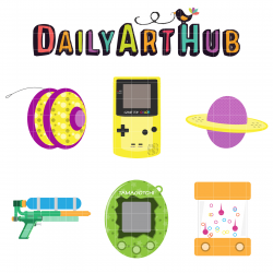 TBT 90's Toys Clip Art Set – Daily Art Hub – Free Clip Art Everyday