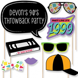Amazon.com: Custom Throwback 90's Photo Booth Props - Personalized ...