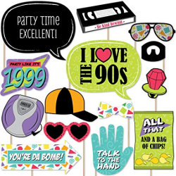 Amazon.com: 90's Throwback - 1990's Party Photo Booth Props Kit - 20 ...
