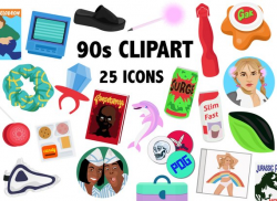 90'S ERA CLIPART 90s clip art icons for 90's Party