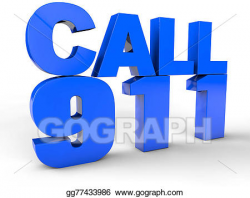 Stock Illustrations - Call 911 emergency call 3d text. Stock Clipart ...