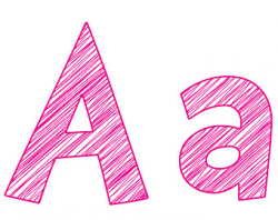 Pink Letter A Clipart