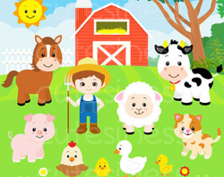 Farm Animals Clipart / Farm Clip Art / Barnyard Animals