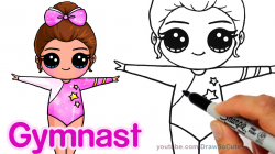 How to Draw a Cute Gymnast step by step Easy Chibi - YouTube