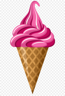 Ice cream cone Strawberry ice cream Clip art - Pink Ice Cream Cone ...