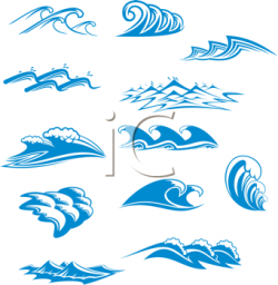 iCLIPART - Royalty Free Clipart Image of a Set of Waves ...