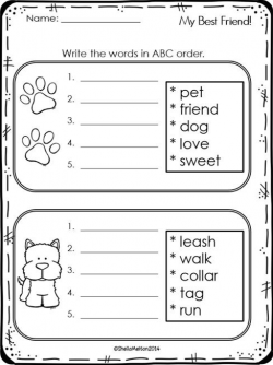 ABC Order FREEBIE! Directions: students will look at the words on ...