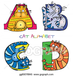 Vector Stock - Cat alphabet a b c d. Clipart Illustration gg65076845 ...
