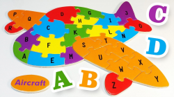 AIRCRAFT ABCD Puzzle ABCDE English Letters ABC A B C D E Magic ...