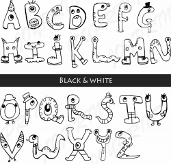 Alphabet Clipart, Monster Alphabet Graphics, ABC Letters Clipart ...