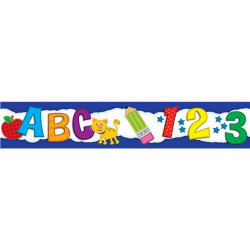 ABC 123 Straight Bulletin Board Borders | Becker's School Supples