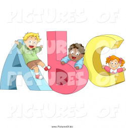 Clipart of Cute Diverse Children Playing on ABC by BNP Design Studio ...