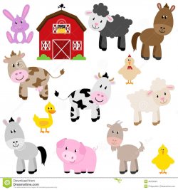 Vector Collection Of Cute Cartoon Farm Animals - Download From Over ...