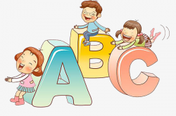 The Letter Abc, Decoration, Education, Cartoon Hand Painted PNG ...