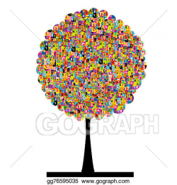 Stock Illustration - Education tree. Clipart Drawing gg76595035 ...