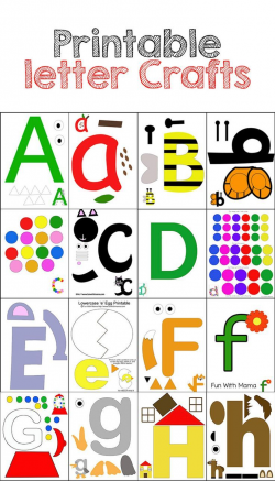 Printable Alphabet Letter Crafts Pack 1 | Letter crafts, Preschool ...