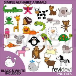 Animal Alphabet Clip art - Pastel ABC Animals clipart | Animal alphabet