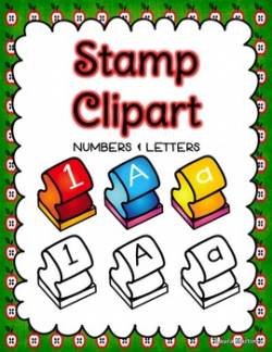 Stamp Clipart: Letters and Numbers by Teacher Laura | TpT