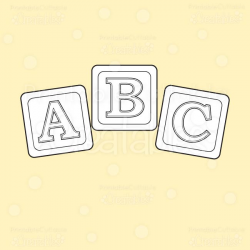 ABC Baby Blocks Free Digi Stamp