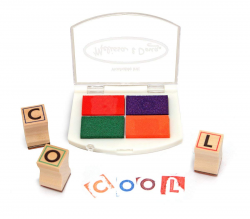 Melissa & Doug Wooden Alphabet Stamp Set - 56 Stamps With Lower-Case ...