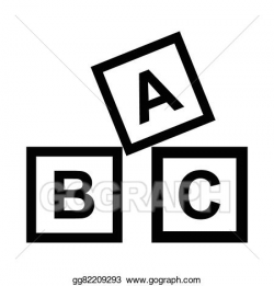EPS Vector - Abc blocks toy simple icon. Stock Clipart Illustration ...