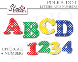 Polka Dot Letters, Alphabet and Numbers Cliparts, ABC Clipart ...