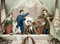 Royalty Free Clip Art: Assasination of Abraham Lincoln