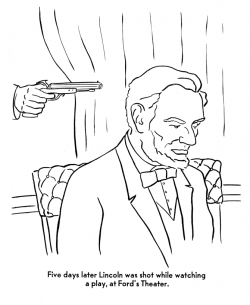 The assassination Abraham Lincoln Coloring Page | American History ...