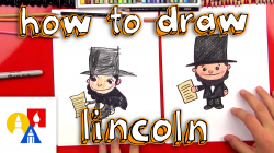 How To Draw A Cartoon Abraham Lincoln - YouTube